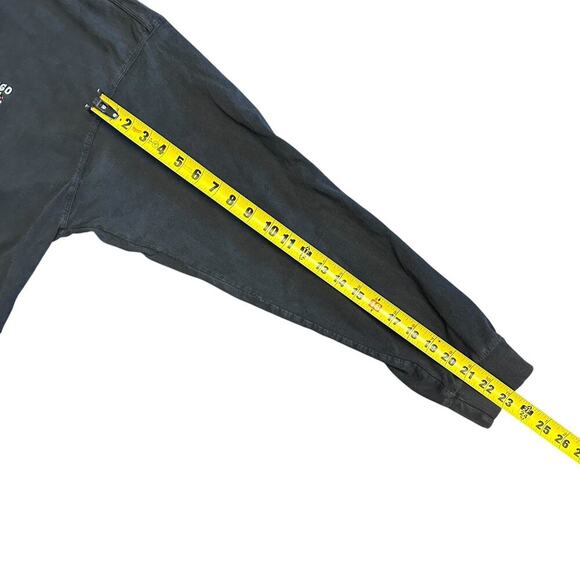 Vintage STARTER Chicago Bulls Long Sleeve Mock Neck T Shirt 90s Black SZ XL - Picture 9 of 11